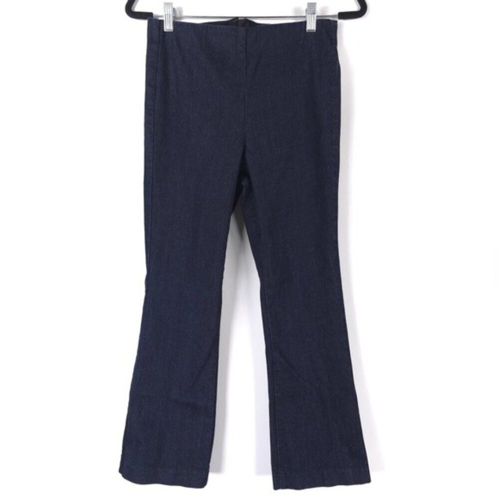 rag &‎ bone USA MADE Back Zip Pants Jeans High Rise Semi Flare Dark Blue Size 8